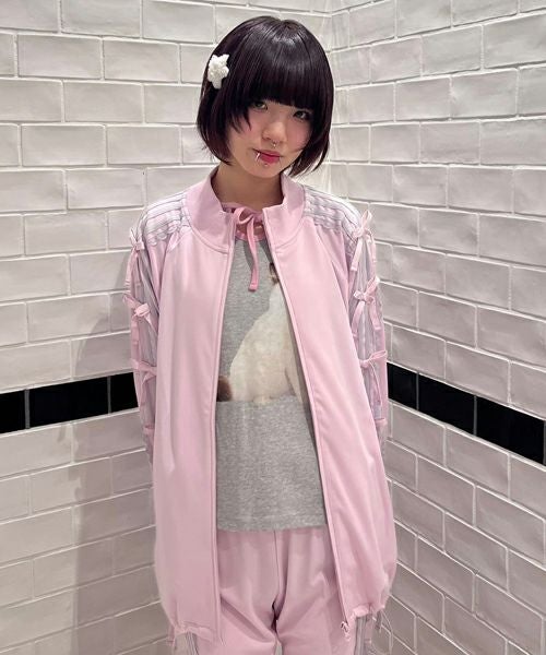 RIBBON RIBBON JERSEY BLOUSON | Candy Stripper（キャンディ
