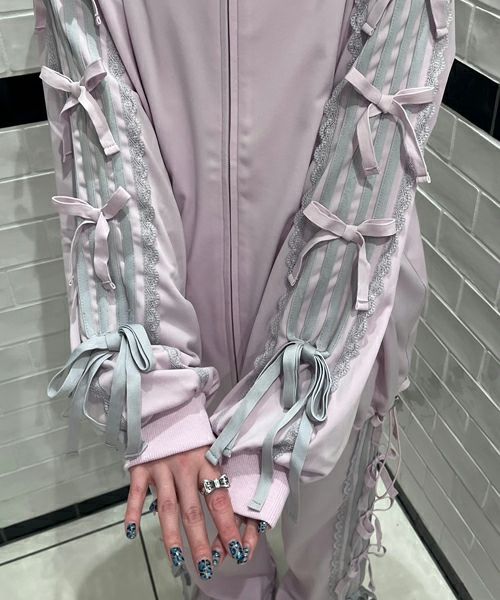 RIBBON RIBBON JERSEY BLOUSON | Candy Stripper（キャンディ