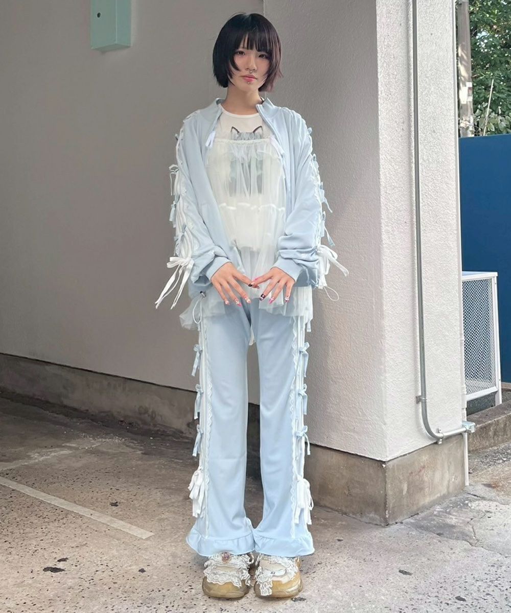 RIBBON RIBBON JERSEY BLOUSON | Candy Stripper（キャンディ