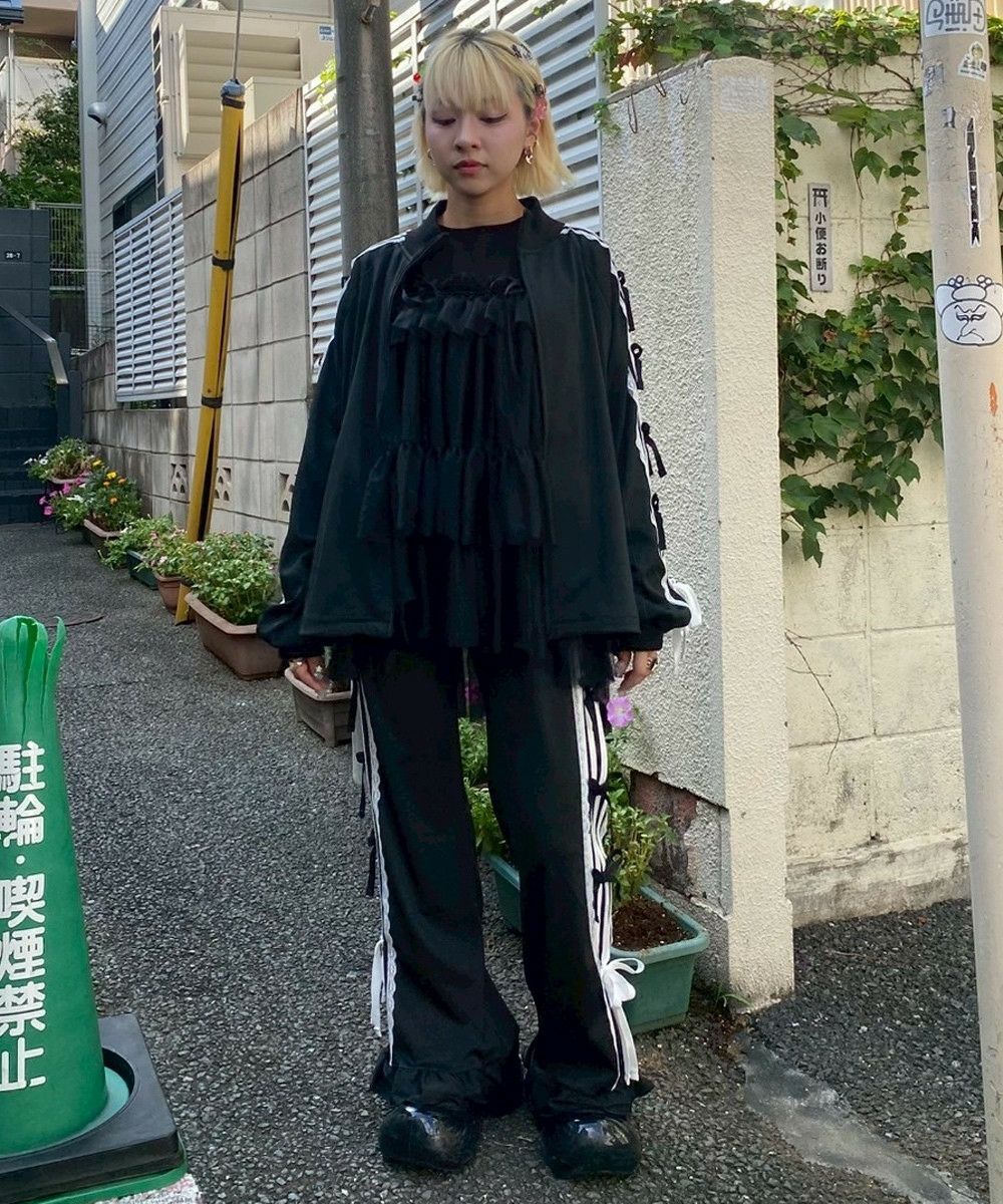 RIBBON RIBBON JERSEY BLOUSON | Candy Stripper（キャンディ