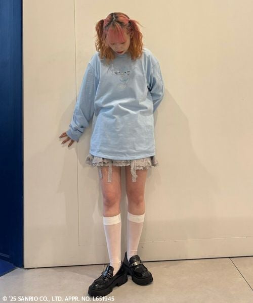激レア⭐︎キティ＆トゥイーティー⭐︎⭐︎サーフィン（L）⭐︎2002 ANGEL 【HELLO KITTY】RHINESTONE L/S TEE | Candy Stripper