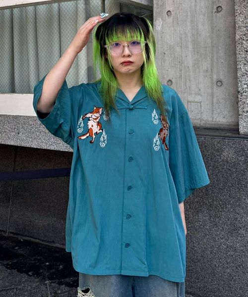 PHANTOM CATS CHINA SHIRT | Candy Stripper（キャンディ ストリッパー