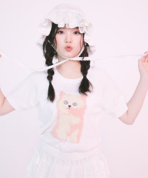 TINY CAT KNIT TOPS | Candy Stripper（キャンディ ストリッパー