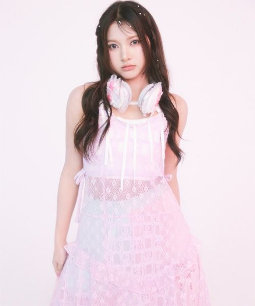 LACY PATCH WORK CAMI ONE-PIECE | Candy Stripper（キャンディ