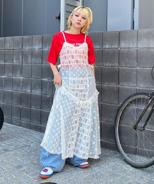 LACY PATCH WORK CAMI ONE-PIECE | Candy Stripper（キャンディ