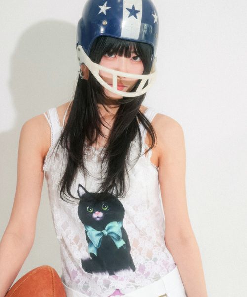 BLACK CAT LACY CAMISOLE | Candy Stripper（キャンディ ストリッパー