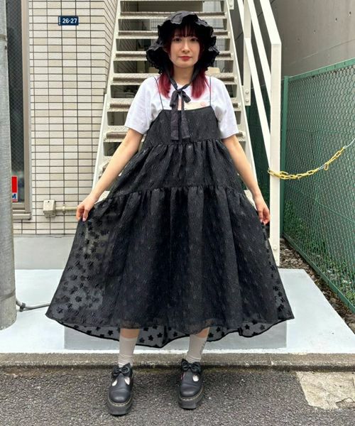 STAR JACQUARD SHEER DRESS | Candy Stripper（キャンディ