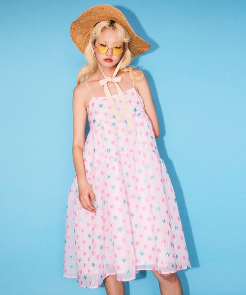 STAR JACQUARD SHEER DRESS | Candy Stripper（キャンディ