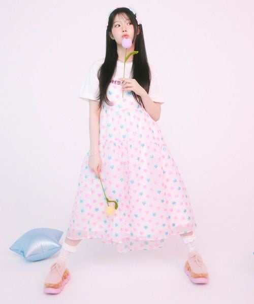 STAR JACQUARD SHEER DRESS | Candy Stripper（キャンディ