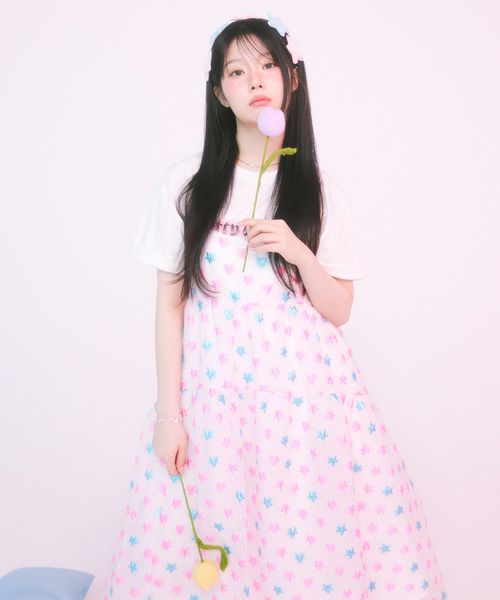 STAR JACQUARD SHEER DRESS | Candy Stripper（キャンディ