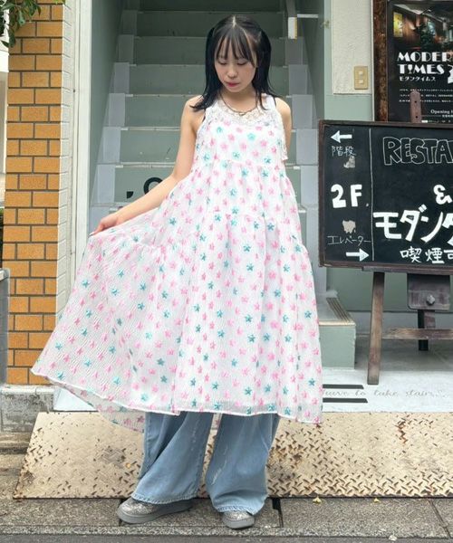 STAR JACQUARD SHEER DRESS | Candy Stripper（キャンディ