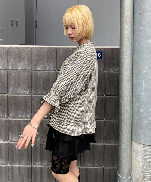 FLOWER PEPE CHINA BLOUSE | Candy Stripper（キャンディ ストリッパー