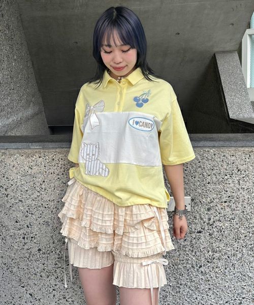 TINY RIBBON FRILL DRAWERS | Candy Stripper（キャンディ