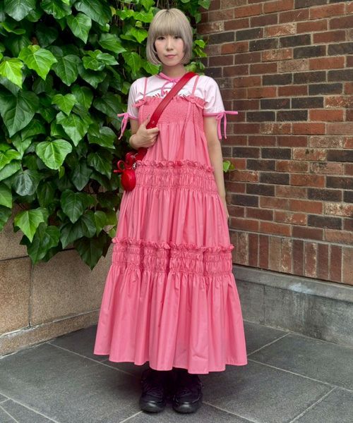 FOR YOU SHIRRING DRESS | Candy Stripper（キャンディ ストリッパー