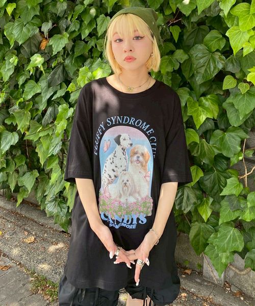 FLUFFY CLUB BIG TEE | Candy Stripper（キャンディ ストリッパー