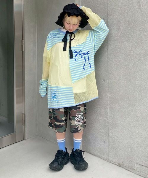 CAMOUFLAGE WIDE HALF PANTS | Candy Stripper（キャンディ