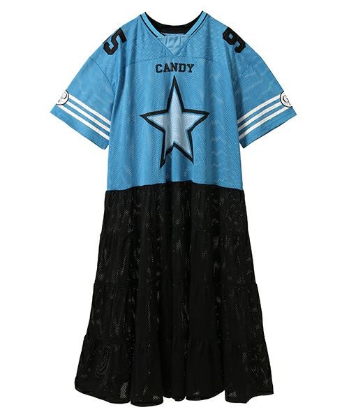 STAR FOOTBALL DOCKING ONE-PIECE | Candy Stripper（キャンディ
