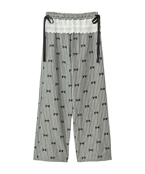 RIBBON STRIPE EASY PANTS | Candy Stripper（キャンディ ストリッパー