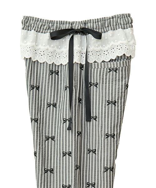 RIBBON STRIPE EASY PANTS | Candy Stripper（キャンディ ストリッパー