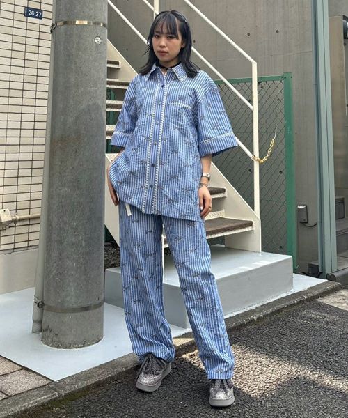 RIBBON STRIPE SHIRT | Candy Stripper（キャンディ ストリッパー