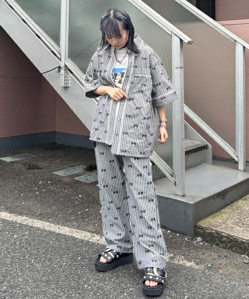RIBBON STRIPE SHIRT | Candy Stripper（キャンディ ストリッパー