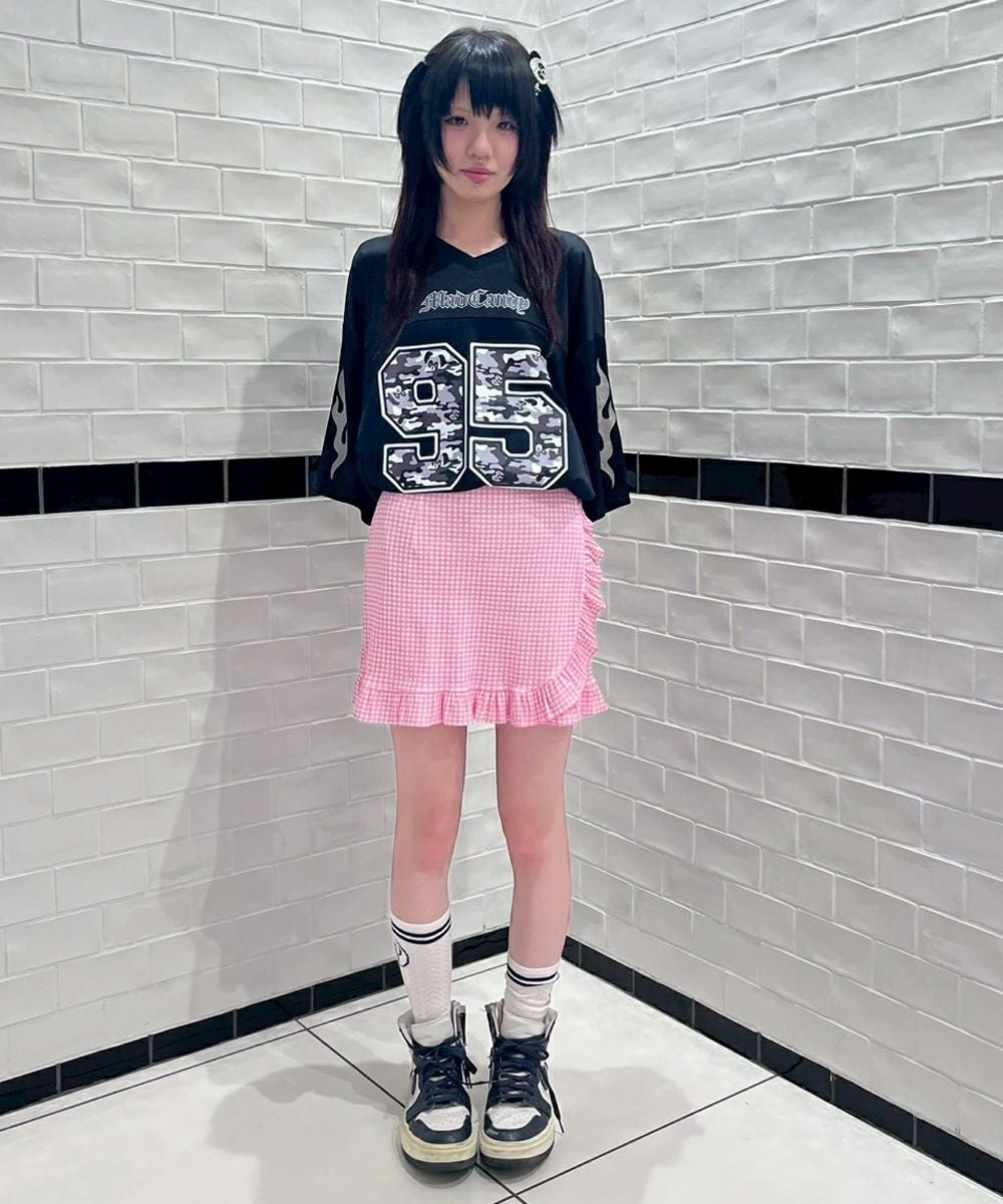 GINGHAM CHECK FRILL SKIRT PANTS | Candy Stripper（キャンディ