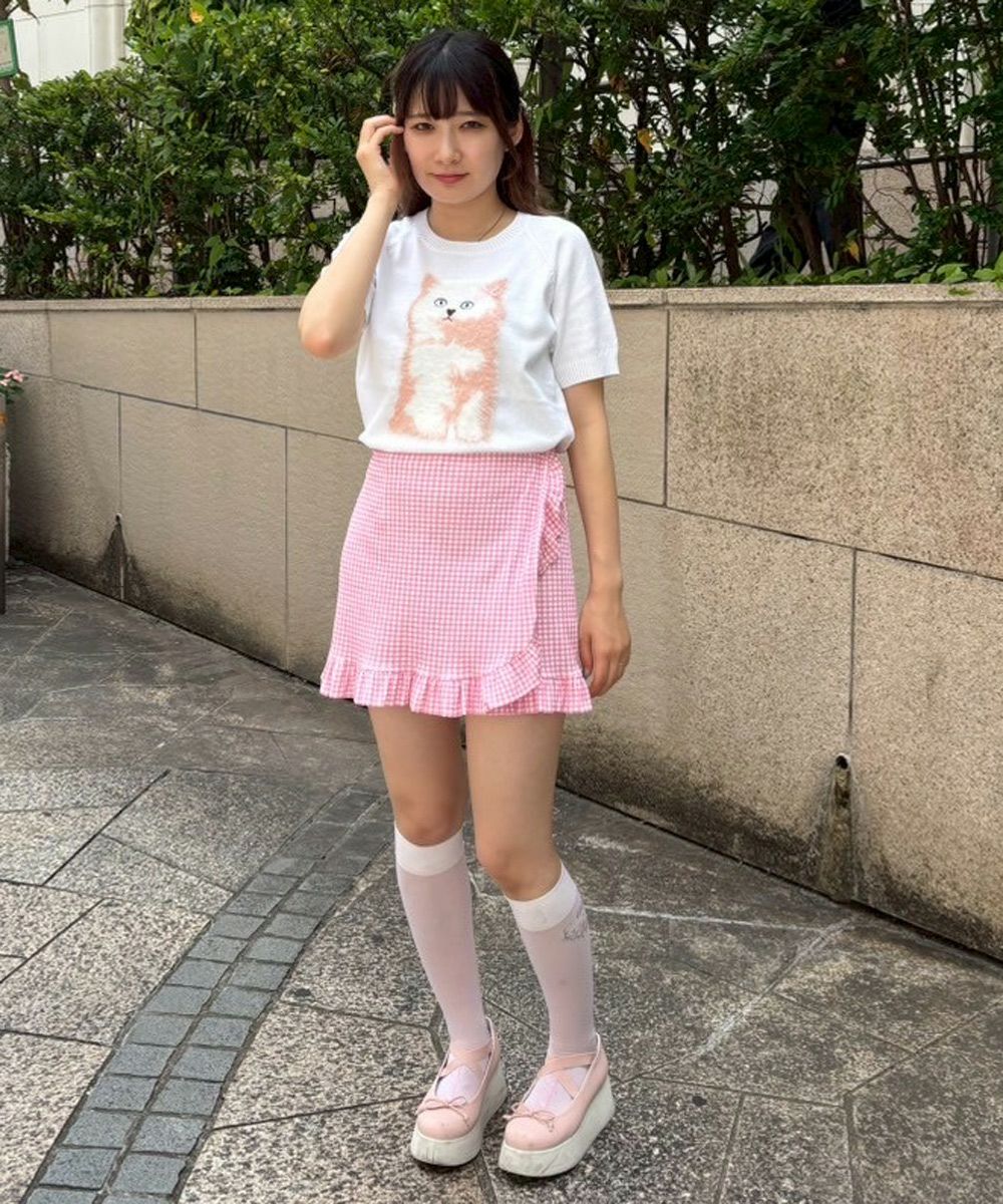 GINGHAM CHECK FRILL SKIRT PANTS | Candy Stripper（キャンディ