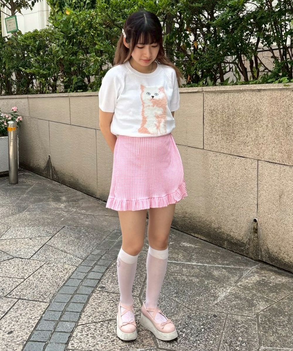 GINGHAM CHECK FRILL SKIRT PANTS | Candy Stripper（キャンディ