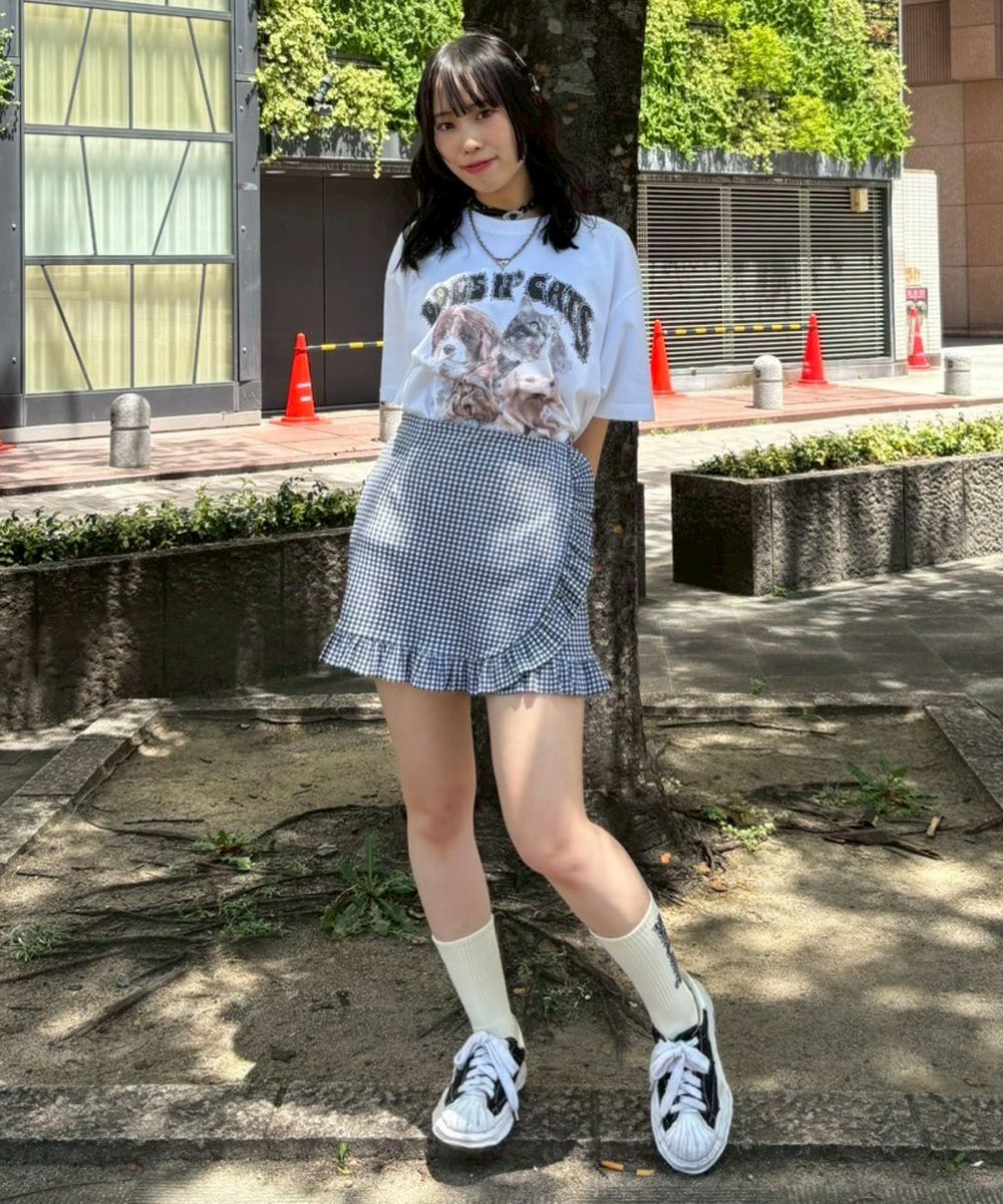 GINGHAM CHECK FRILL SKIRT PANTS | Candy Stripper（キャンディ
