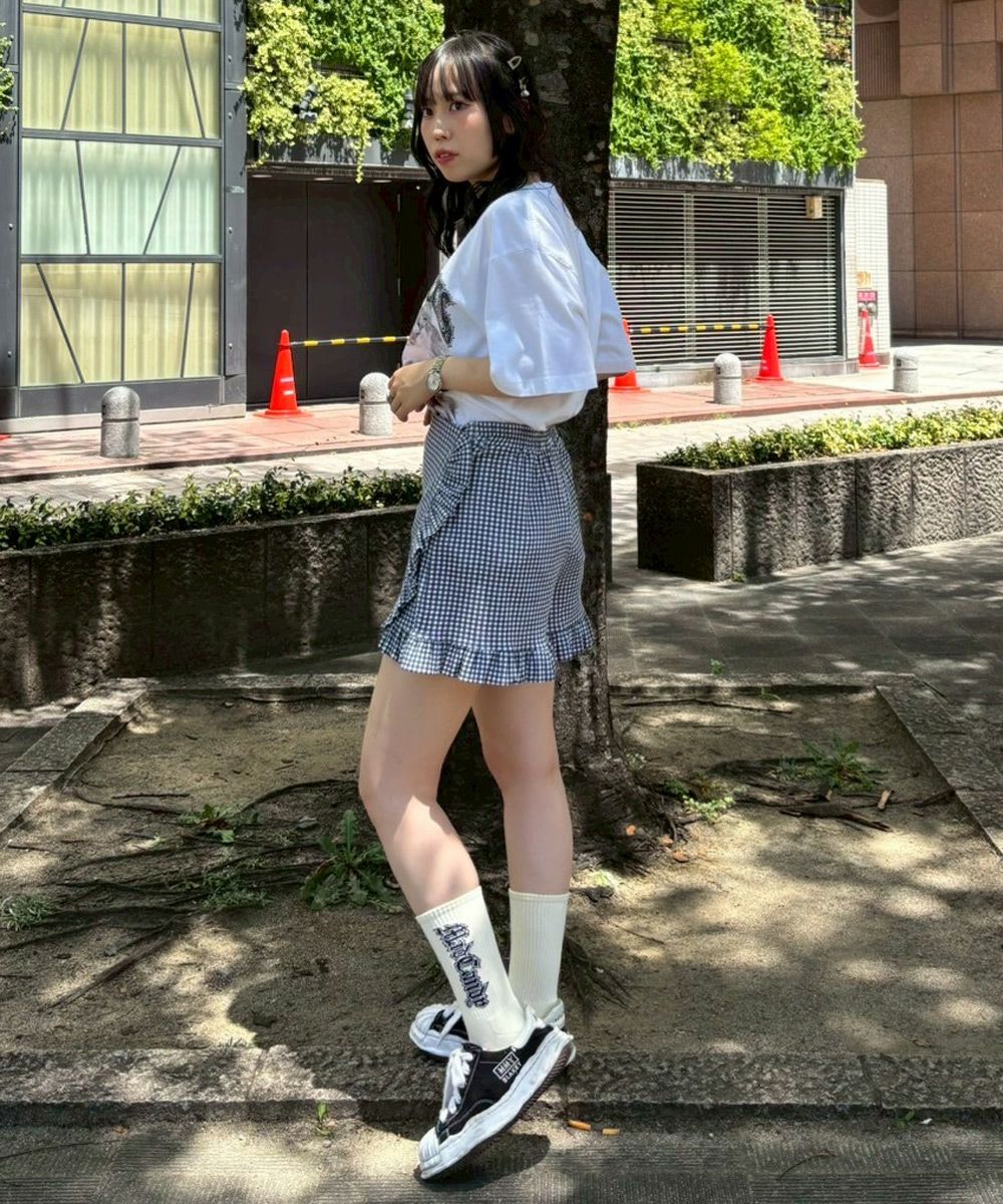 GINGHAM CHECK FRILL SKIRT PANTS | Candy Stripper（キャンディ