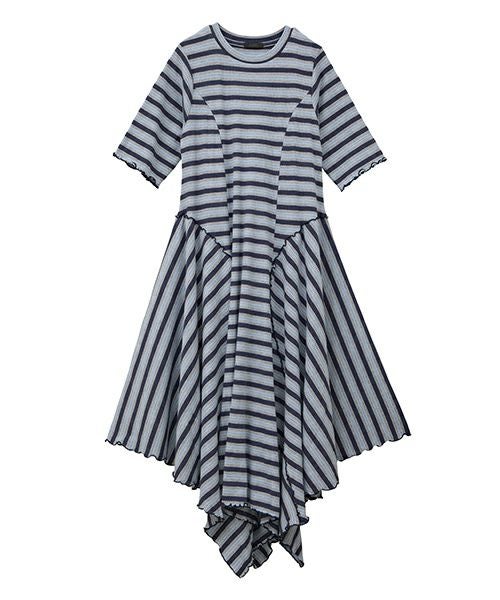 MULTI BORDER FLARE ONE-PIECE | Candy Stripper（キャンディ