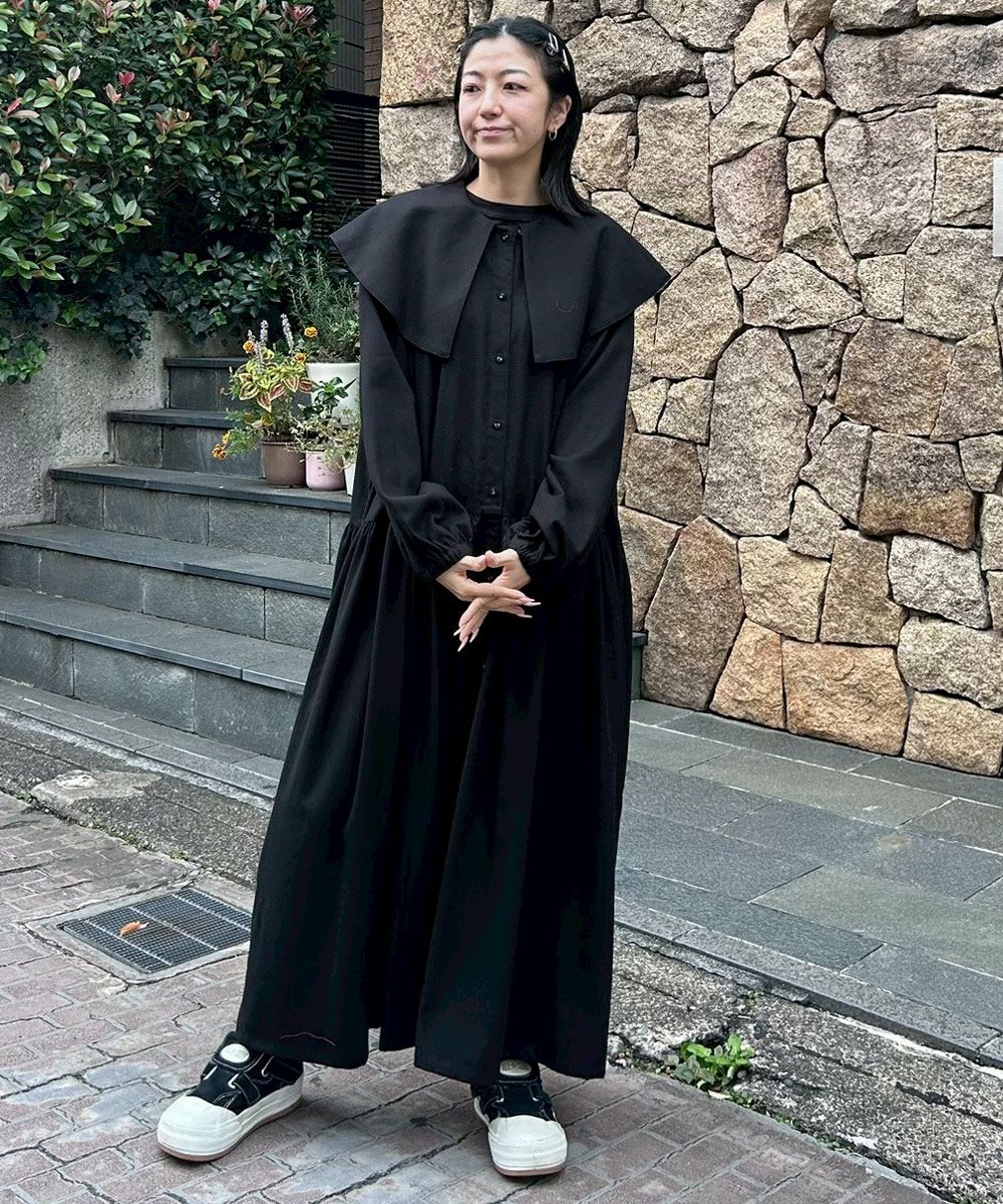 CELEBRATE BIG COLLAR DRESS | Candy Stripper（キャンディ