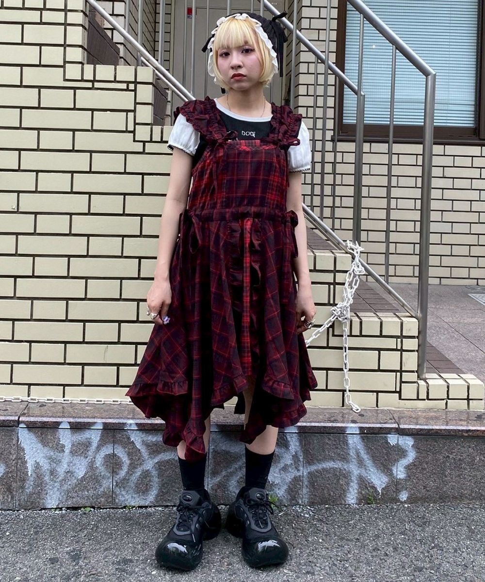 FRILLY CHECK MINI ONE-PIECE | Candy Stripper（キャンディ