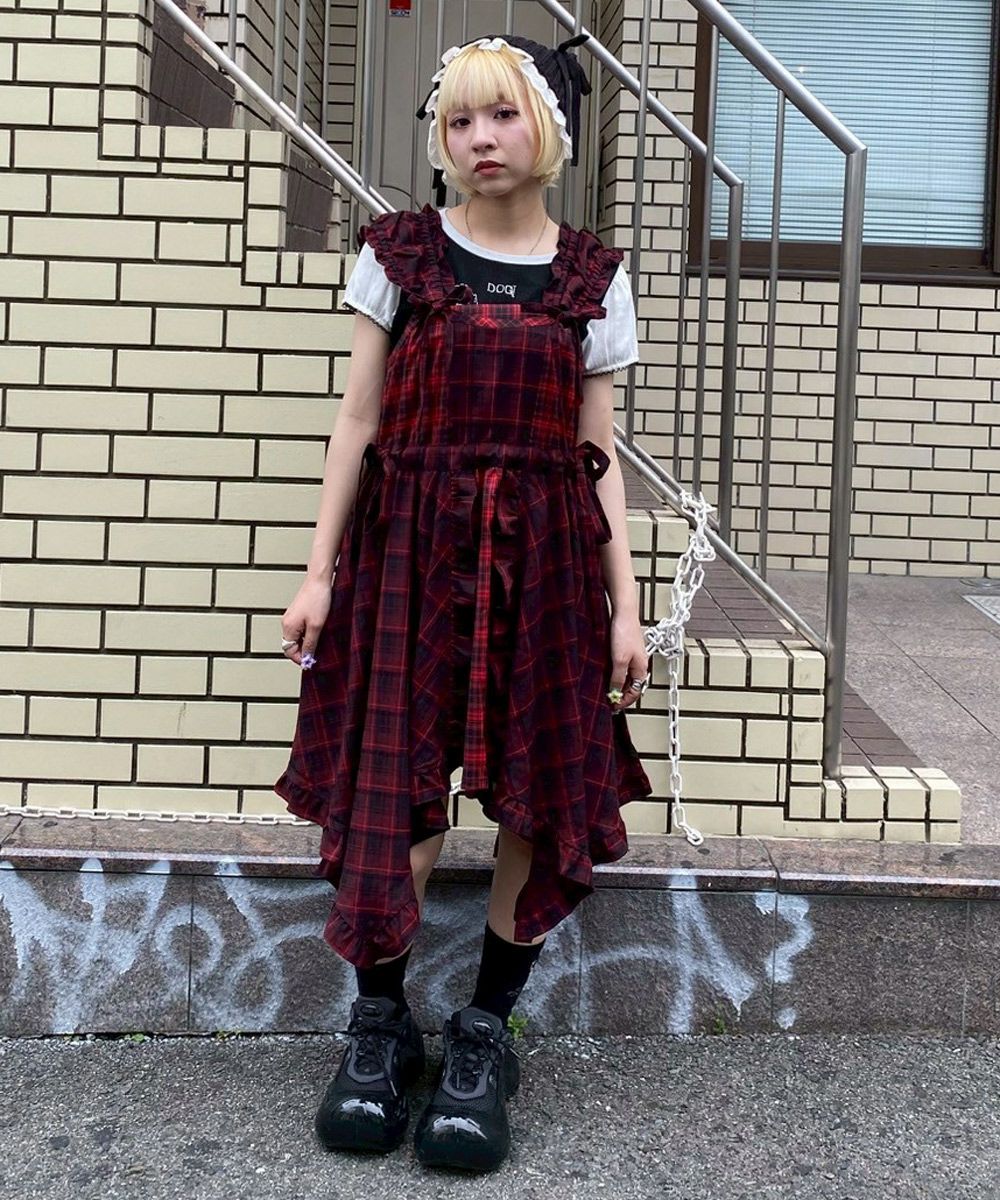 FRILLY CHECK MINI ONE-PIECE | Candy Stripper（キャンディ