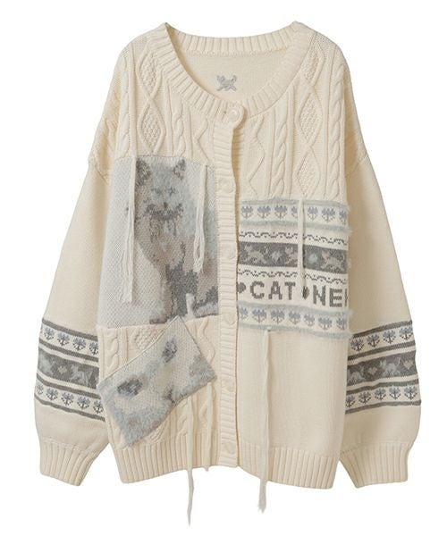 CAT LOVER KNIT CARDIGAN | Candy Stripper（キャンディ ストリッパー