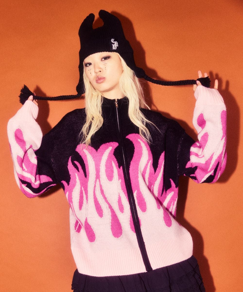 FIRE PATTERN KNIT JUMPER | Candy Stripper（キャンディ ストリッパー