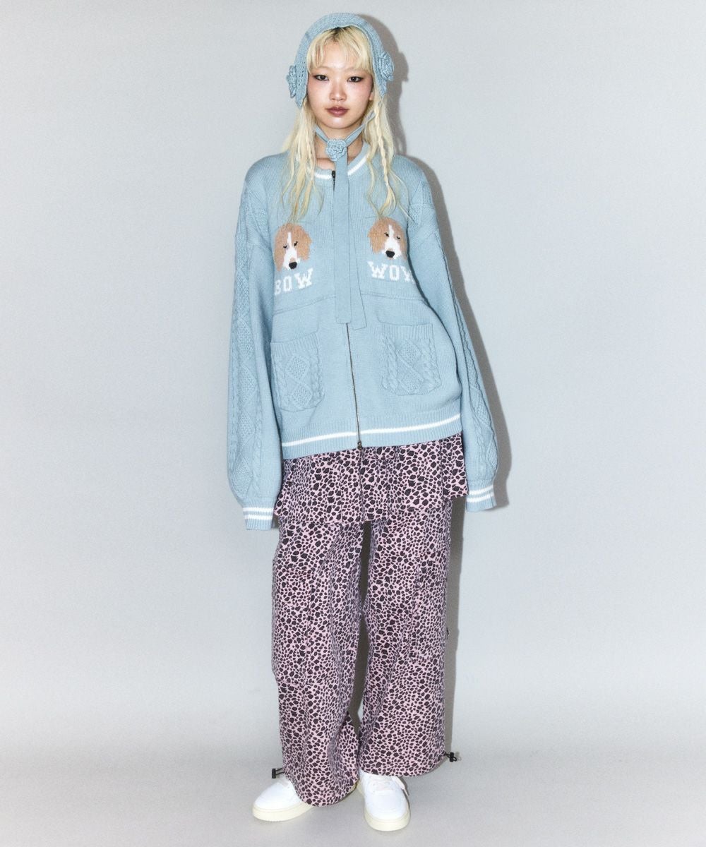 TWIN DOGS KNIT JUMPER | Candy Stripper（キャンディ ストリッパー