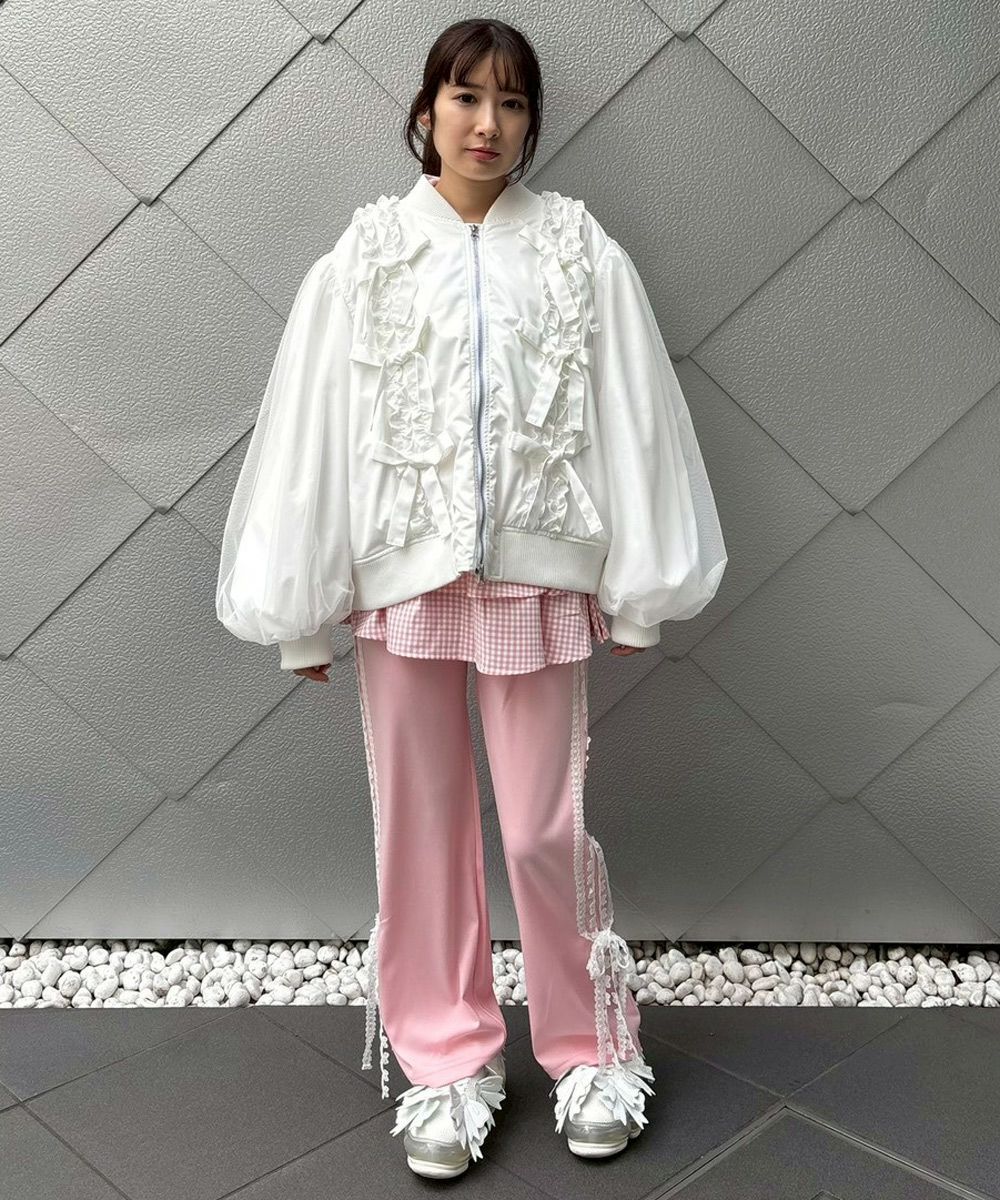 GINGHAM CHECK SKIRT LAYERED PANTS | Candy Stripper（キャンディ