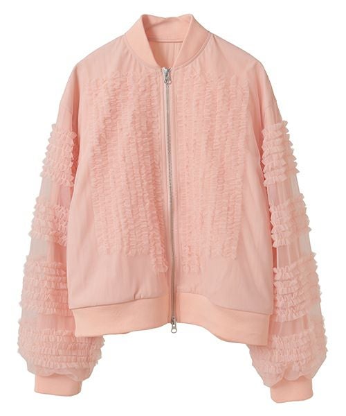 OVERLAPPED FRILL BLOUSON | Candy Stripper（キャンディ ストリッパー