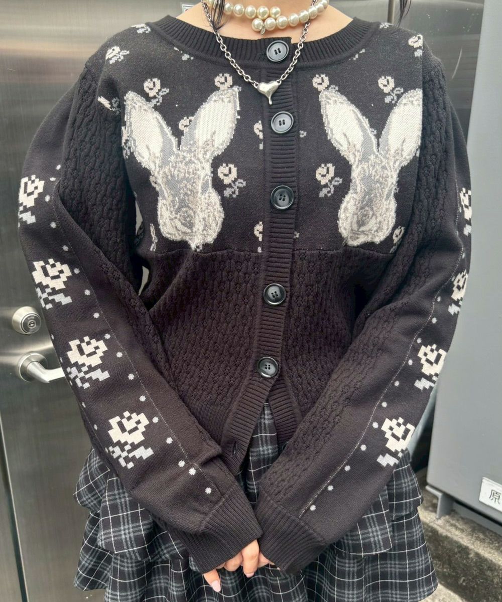 ✨Candy Stripper CS COLLEGE KNIT CARDIGAN Candy Stripper（キャンディストリッパー）の「CS COLLEGE KNIT
