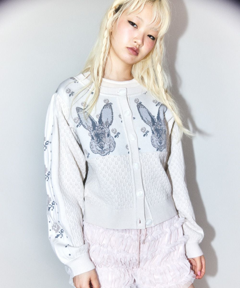 キャンディーストリッパーFLOWER CROCHET KNIT カーディガン Candy Stripper（キャンディストリッパー）の「FLOWER CROCHET KNIT