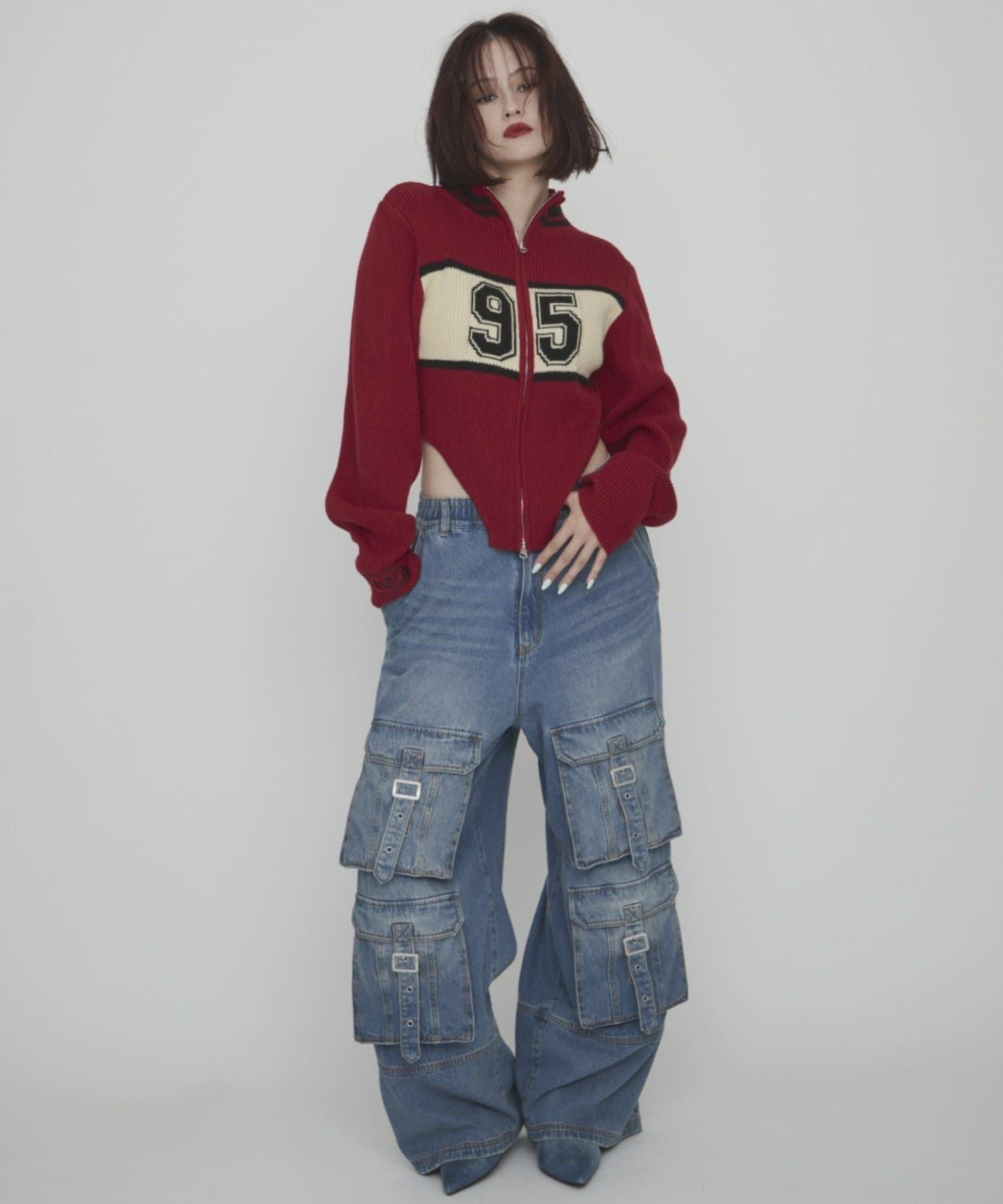 candy stripper ロゴ総柄デニムセットアップ 8 POCKETS DENIM PANTS | Candy Stripper（キャンディ ストリッパー