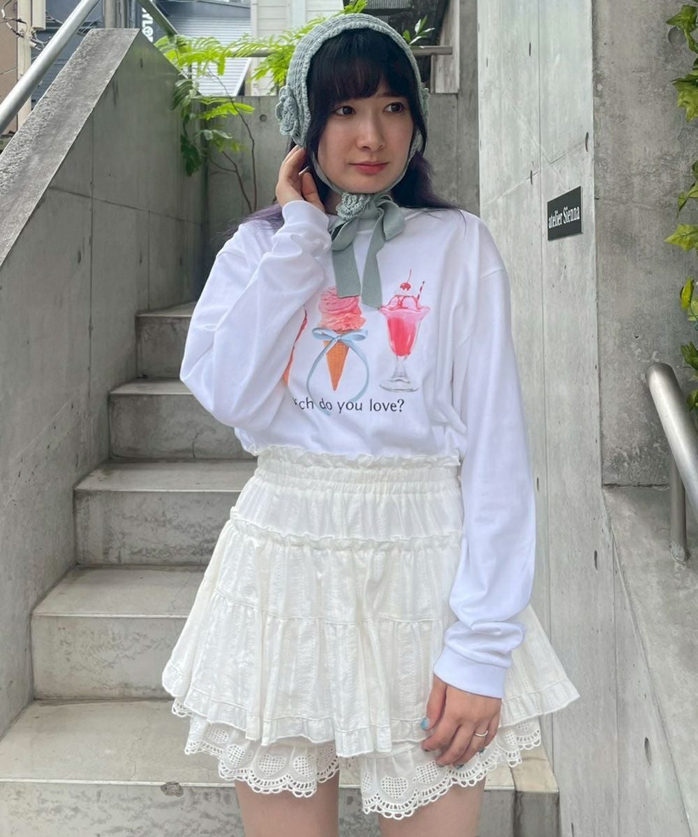 MARRONCREAM】WHAT DO YOU MEAN TEE | Candy Stripper（キャンディ