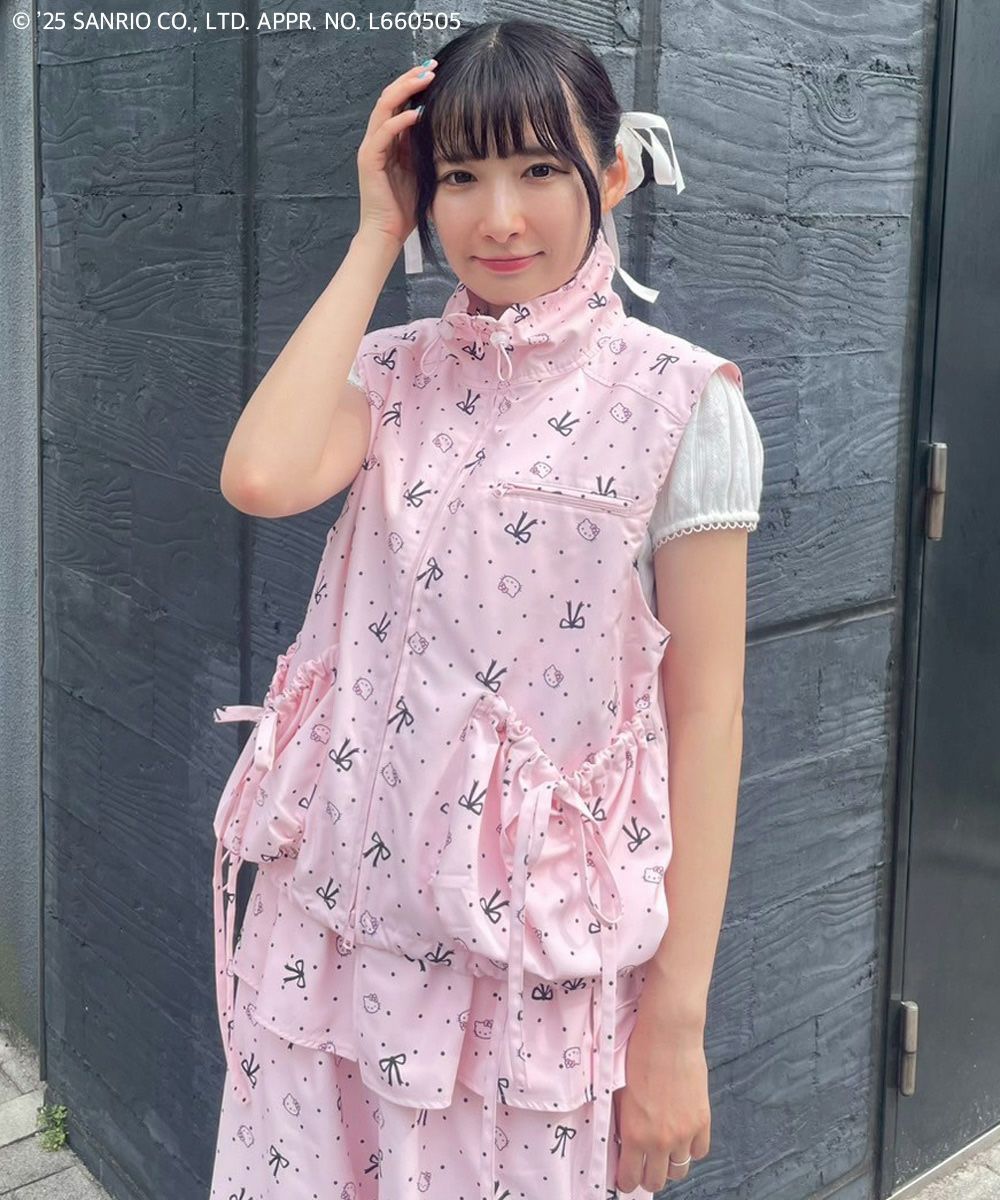 HELLO KITTY】RIBBON＆DOT VEST | Candy Stripper（キャンディ
