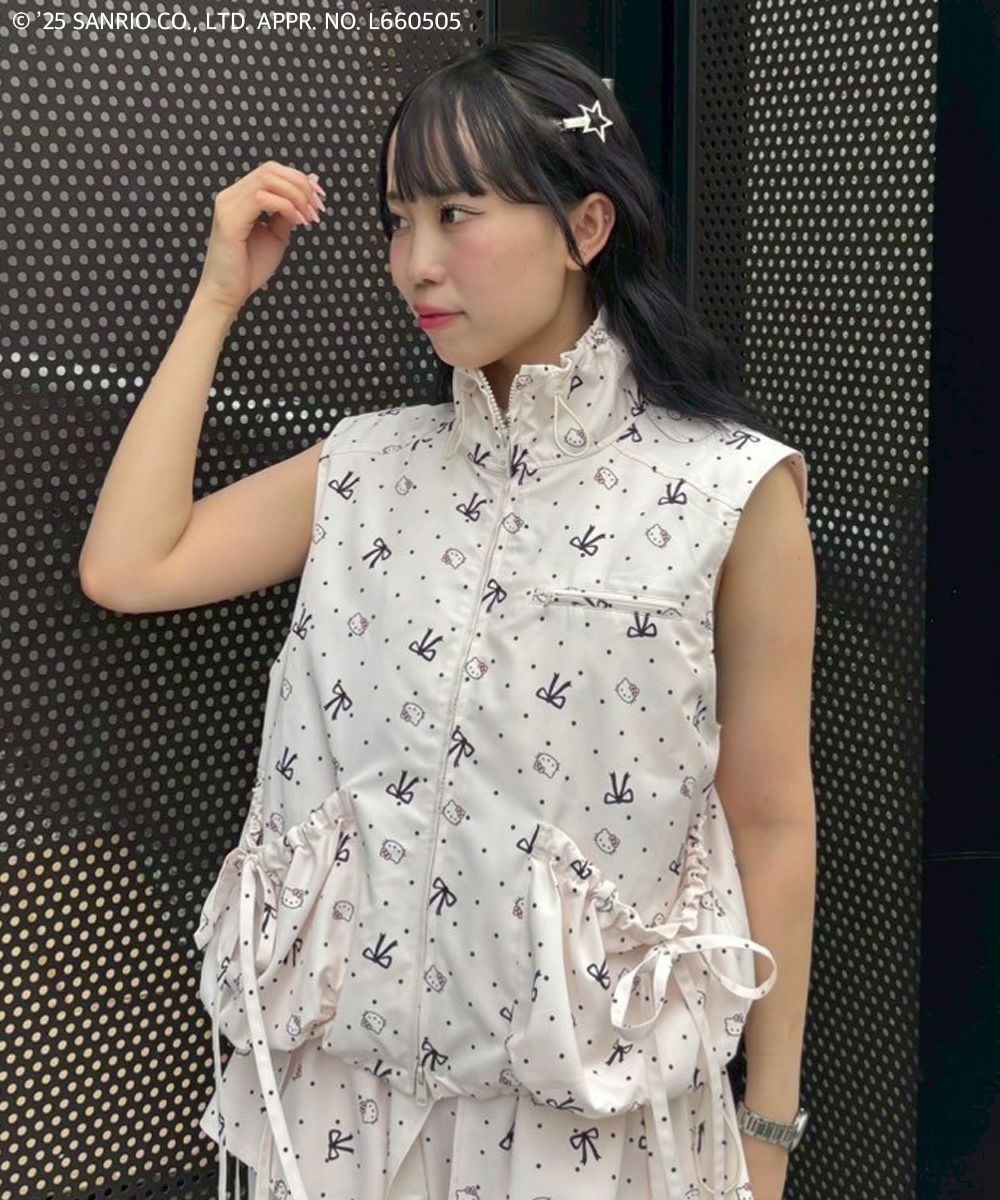 HELLO KITTY】RIBBON＆DOT VEST | Candy Stripper（キャンディ