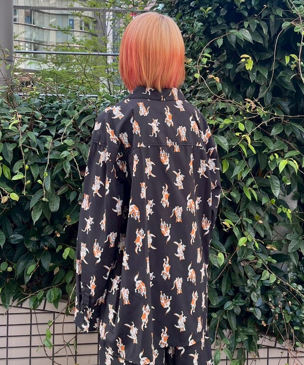 PRANK CATS CHINA SHIRT | Candy Stripper（キャンディ ストリッパー