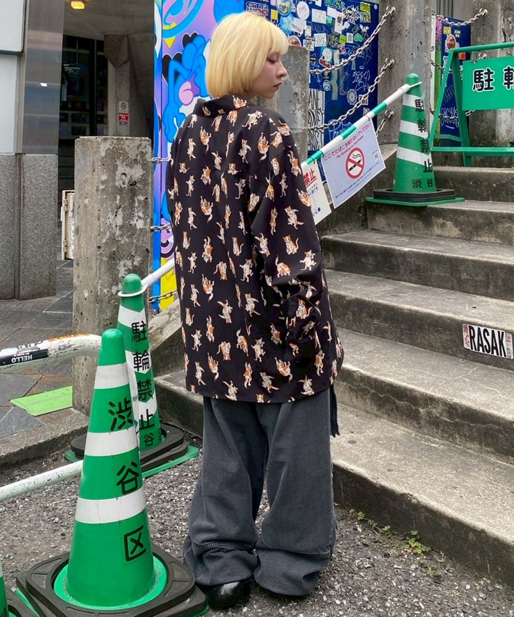 PRANK CATS CHINA SHIRT | Candy Stripper（キャンディ ストリッパー
