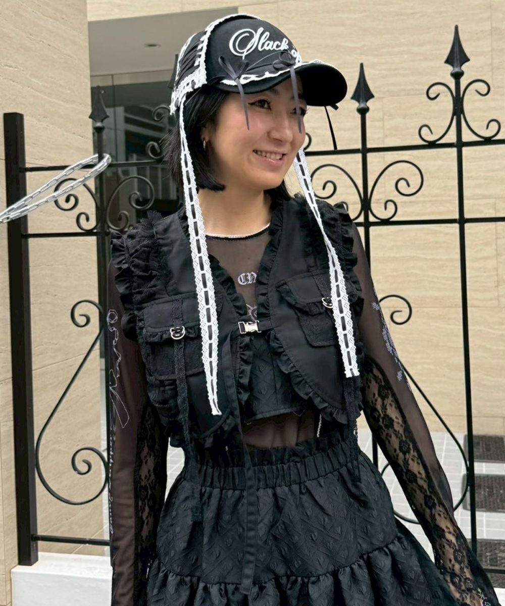 Candy Stripper LACE FRILL POCKET ベスト LACE FRILL POCKET VEST | Candy Stripper（キャンディ ストリッパー
