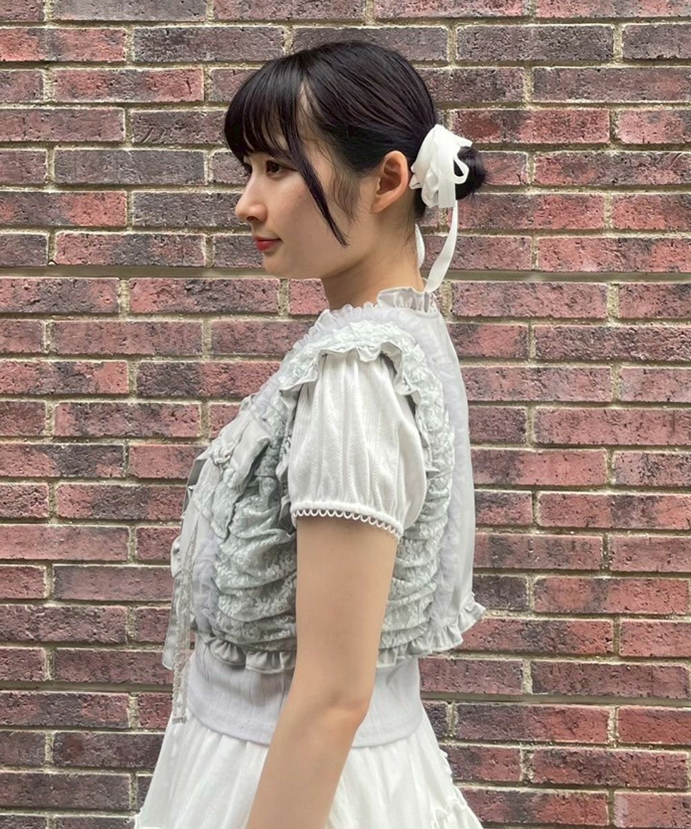 Candy Stripper LACE FRILL POCKET ベスト LACE FRILL POCKET VEST | Candy Stripper（キャンディ ストリッパー