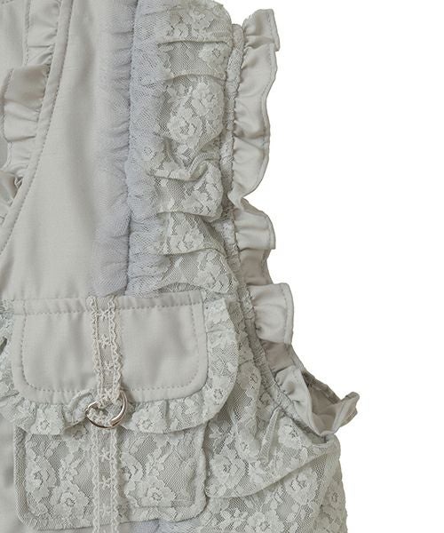 Candy Stripper LACE FRILL POCKET ベスト LACE FRILL POCKET VEST | Candy Stripper（キャンディ ストリッパー
